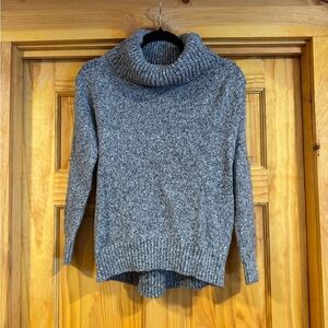 Two Old Navy Heathered Gray and Black Turtleneck Sweaters (bundle)